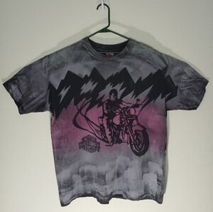 Harley-Davidson adult Graphic T-Shirt Gray, black and Pink size XXL